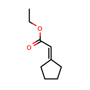 Chemical structure of Ethyl 2-cyclopentylideneacetate , CAS 1903-22-6, AChemBlock U138494