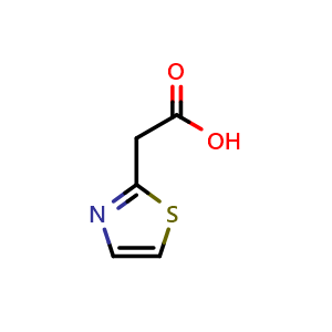 Chemical structure of 2-(2-Thiazolyl)acetic Acid , CAS 188937-16-8, AChemBlock U138517