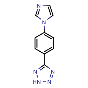 Chemical structure of 5-[4-(1-Imidazolyl)phenyl]-2H-tetrazole , CAS 188890-72-4, AChemBlock U138519