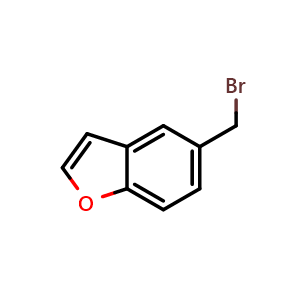 Chemical structure of 5-(Bromomethyl)benzofuran , CAS 188862-35-3, AChemBlock U138520