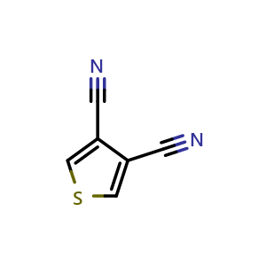 Chemical structure of 3,4-Dicyanothiophene , CAS 18853-32-2, AChemBlock U138523