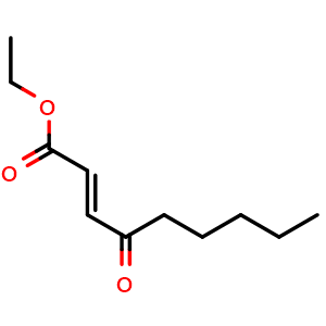 Chemical structure of Ethyl 4-Oxo-2-nonenoate , CAS 18812-29-8, AChemBlock U138530