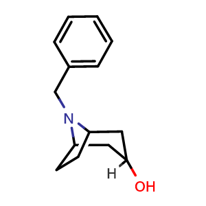 Chemical structure of N-Benzylnortropine , CAS 18717-73-2, AChemBlock U138546