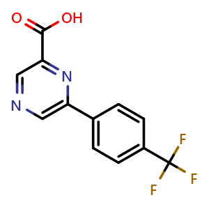 6-[4-(Trifluoromethyl)phenyl]pyrazine-2-carboxylic acid