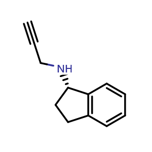 Chemical structure of (S)-N-(2-Propynyl)-2,3-dihydroinden-1-amine , CAS 185517-74-2, AChemBlock U138575