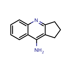 Chemical structure of 9-Amino-2,3-dihydro-1H-cyclopenta[b]quinoline , CAS 18528-78-4, AChemBlock U138577