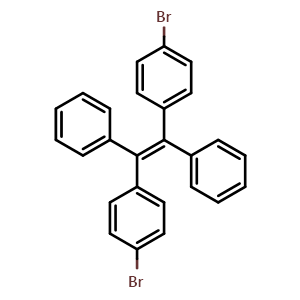 Chemical structure of 1,2-Bis(4-bromophenyl)-1,2-diphenylethene , CAS 184239-35-8, AChemBlock U138598