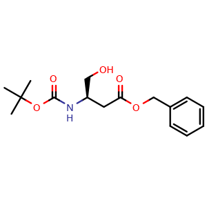 Chemical structure of Boc-D-aspartinol 4-Benzyl Ester , CAS 182748-72-7, AChemBlock U138614