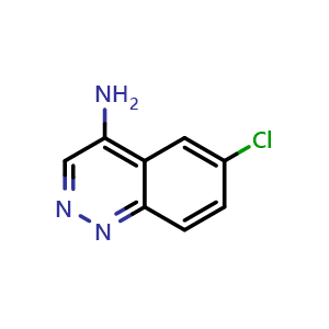 Chemical structure of 4-Amino-6-chlorocinnoline , CAS 18259-66-0, AChemBlock U138615