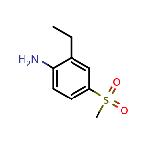 Chemical structure of 2-Ethyl-4-(methylsulfonyl)aniline , CAS 1823917-84-5, AChemBlock U138630
