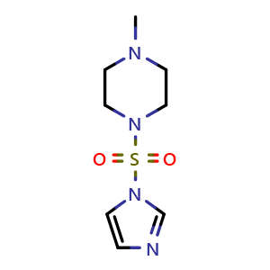 Chemical structure of 1-[(1-Imidazolyl)sulfonyl]-4-methylpiperazine , CAS 1823876-66-9, AChemBlock U138634