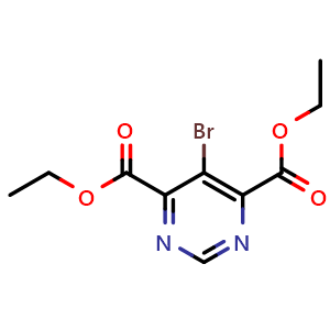 Chemical structure of Diethyl 5-Bromopyrimidine-4,6-dicarboxylate , CAS 1820687-49-7, AChemBlock U138663