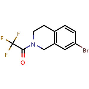 Chemical structure of 1-(7-bromo-3,4-dihydroisoquinolin-2(1H)-yl)-2,2,2-trifluoroethan-1-one , CAS 181514-35-2, AChemBlock U138679