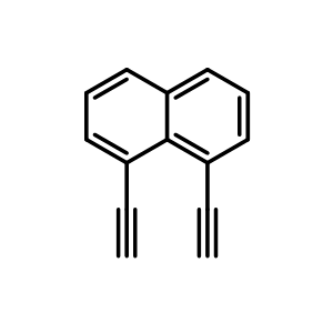 Chemical structure of 1,8-Diethynylnaphthalene , CAS 18067-44-2, AChemBlock U138708