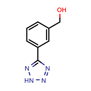 Chemical structure of 5-[3-(Hydroxymethyl)phenyl]-2H-tetrazole , CAS 179057-20-6, AChemBlock U138759