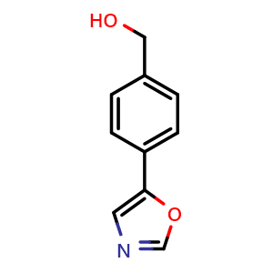Chemical structure of [4-(5-Oxazolyl)phenyl]methanol , CAS 179057-18-2, AChemBlock U138760