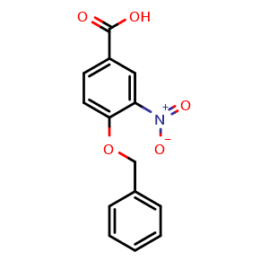Chemical structure of 4-Benzyloxy-3-nitrobenzoic acid , CAS 17903-89-8, AChemBlock U138761