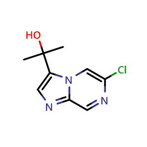 Chemical structure of 2-(6-Chloro-3-imidazo[1,2-a]pyrazinyl)-2-propanol , CAS 1782577-37-0, AChemBlock U138787