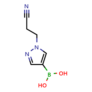 Chemical structure of 1-(2-Cyanoethyl)-1H-pyrazole-4-boronic acid , CAS 1778667-08-5, AChemBlock U138803
