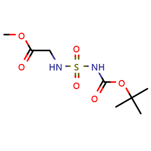 Chemical structure of N-(N-Boc-sulfamoyl)glycine Methyl Ester , CAS 174466-48-9, AChemBlock U138827