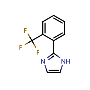Chemical structure of 2-[2-(Trifluoromethyl)phenyl]imidazole , CAS 174356-08-2, AChemBlock U138828
