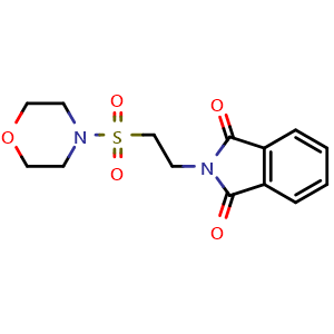 Chemical structure of 2-[2-(morpholine-4-sulfonyl)ethyl]-2,3-dihydro-1H-isoindole-1,3-dione , CAS 173336-67-9, AChemBlock U138837