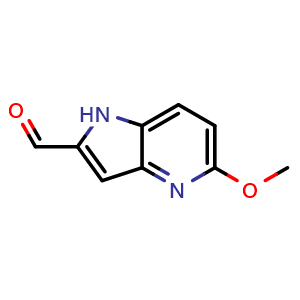 Chemical structure of 5-Methoxy-4-azaindole-2-carbaldehyde , CAS 17288-50-5, AChemBlock U138843