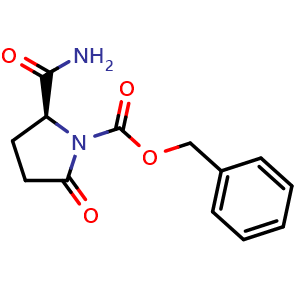 Chemical structure of (S)-1-Cbz-5-oxopyrrolidine-2-carboxamide , CAS 171738-41-3, AChemBlock U138849