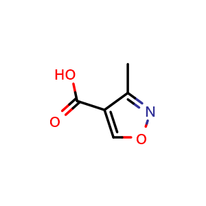 Chemical structure of 3-Methylisoxazole-4-carboxylic acid , CAS 17153-20-7, AChemBlock U138851