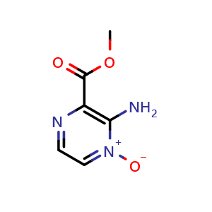 Chemical structure of 2-Amino-3-(methoxycarbonyl)pyrazine 1-Oxide , CAS 17149-35-8, AChemBlock U138853