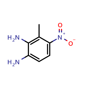 Chemical structure of 3-Methyl-4-nitro-1,2-benzenediamine , CAS 170918-27-1, AChemBlock U138862
