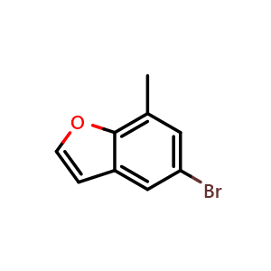 Chemical structure of 5-Bromo-7-methylbenzofuran , CAS 170681-91-1, AChemBlock U138865