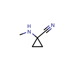Chemical structure of 1-(Methylamino)cyclopropanecarbonitrile , CAS 1698290-52-6, AChemBlock U138878