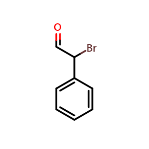 Chemical structure of 2-Bromo-2-phenylacetaldehyde , CAS 16927-13-2, AChemBlock U138887
