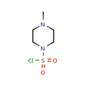 Chemical structure of 4-Methyl-1-piperazinesulfonyl Chloride , CAS 1688-95-5, AChemBlock U138895