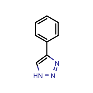 Chemical structure of 4-Phenyl-1H-1,2,3-triazole , CAS 1680-44-0, AChemBlock U138905