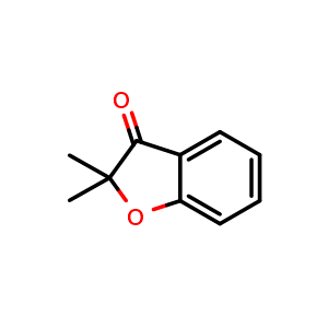 Chemical structure of 2,2-Dimethylbenzofuran-3(2H)-one , CAS 16748-90-6, AChemBlock U138915