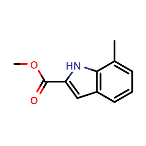 Chemical structure of Methyl 7-Methylindole-2-carboxylate , CAS 16732-82-4, AChemBlock U138916
