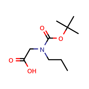Chemical structure of N-Propyl-N-Boc-glycine , CAS 165607-76-1, AChemBlock U138928
