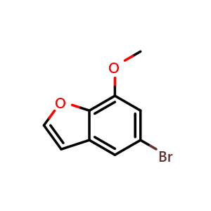Chemical structure of 5-Bromo-7-methoxybenzofuran , CAS 164414-62-4, AChemBlock U138939