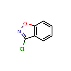 Chemical structure of 3-Chloro-1,2-benzisoxazole , CAS 16263-52-8, AChemBlock U138969
