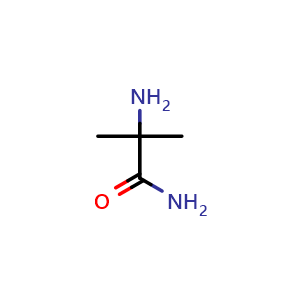 Chemical structure of 2-Amino-2-methylpropanamide , CAS 16252-90-7, AChemBlock U138970