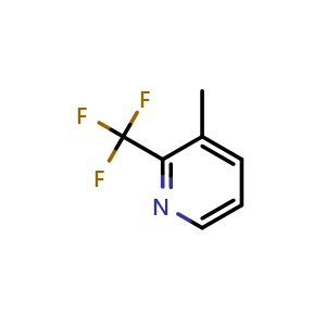 Chemical structure of 3-Methyl-2-(trifluoromethyl)pyridine , CAS 1620-78-6, AChemBlock U138982