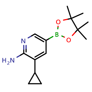 3-cyclopropyl-5-(4,4,5,5-tetramethyl-1,3,2-dioxaborolan-2-yl)-2-pyridinamine