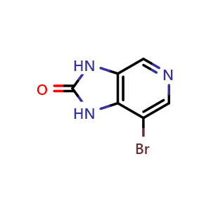 Chemical structure of 7-bromo-1,3-dihydro-2H-imidazo[4,5-c]pyridin-2-one , CAS 161836-12-0, AChemBlock U138989