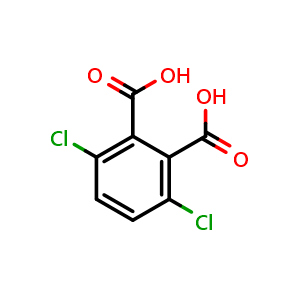Chemical structure of 3,6-Dichlorophthalic acid , CAS 16110-99-9, AChemBlock U138998