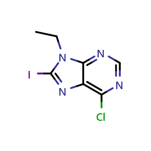 6-chloro-9-ethyl-8-iodo-purine