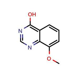 Chemical structure of 4-Hydroxy-8-methoxyquinazoline , CAS 16064-27-0, AChemBlock U139009