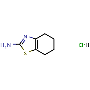 Chemical structure of 2-Amino-4,5,6,7-tetrahydrobenzothiazole hydrochloride , CAS 15951-21-0, AChemBlock U139025