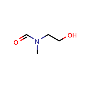 Chemical structure of N-(2-Hydroxyethyl)-N-methylformamide , CAS 1590-50-7, AChemBlock U139028